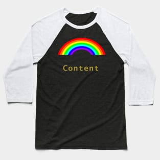 Gold Content Rainbow Baseball T-Shirt